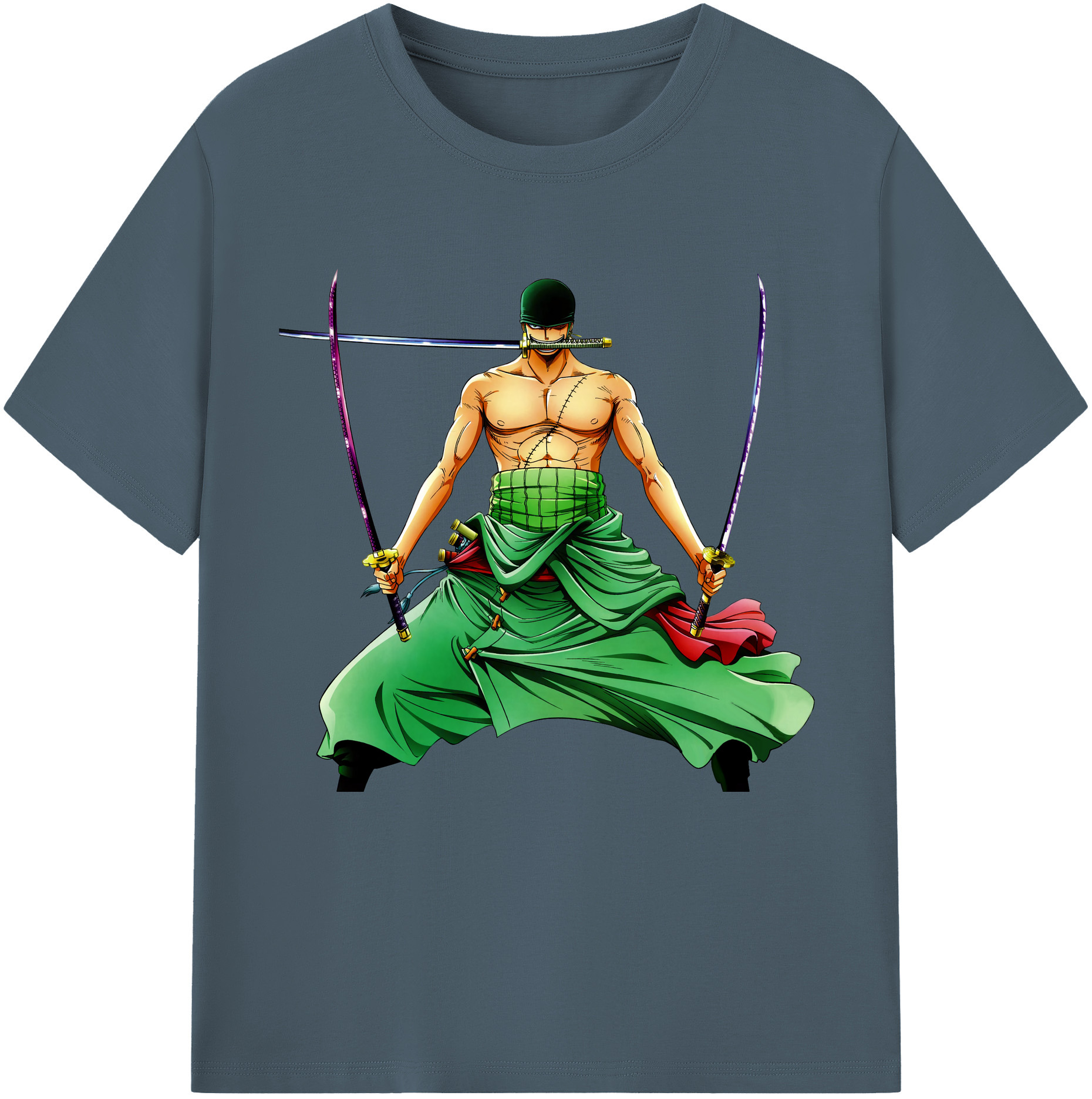 ワンピース ロロノア・ゾロ ONE PIECE Roronoa Zoro 綿100％半袖Tシャツ（フロントプリント）